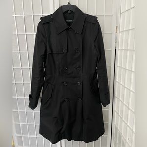 Ralph Lauren Trench Coat Belted Double Breasted Black Small